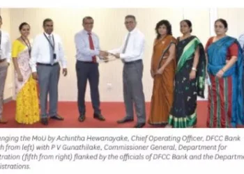 DFCC Bank Signs MoU With The Department For Registration Of Persons