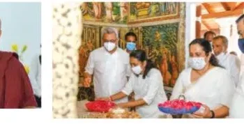 RELIGIOUS CEREMONY AT SIRI ALANMATHINIYARAMA TEMPLE