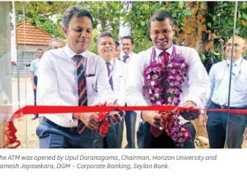 Seylan Bank Opens Off Site ATM At Horizon University, Malabe