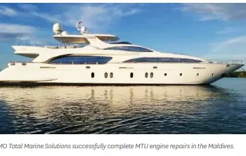 DIMO Total Marine Solutions Complete MTU Engine Repairs In The Maldives