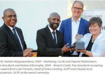 Pan Asia Bank Bestowed With The ‘Global Climate Partnership Award’