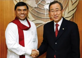 Basil Rajapaksa Calls On The Secretary General Of The United Nations