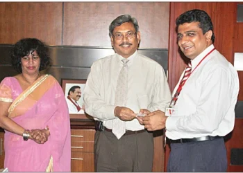 Secretary Of Defence Hands Over The First Mobitel Identification Certificate (MIC) To Director General Telecommunications Regulatory Commission Of Sri Lanka