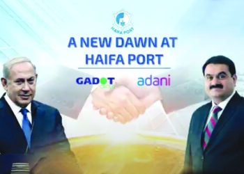 Adani Group Chairman Gautam Adani at the Port of Haifa, Israel
