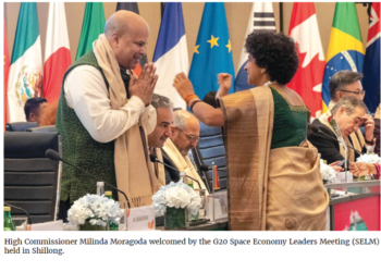 Milinda Moragoda, Sri Lanka High Commissioner as Guest at the G20 Space Economy Leaders Meeting in India 