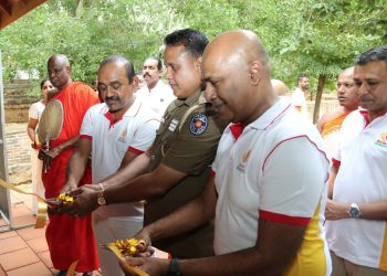 People’s Bank Donates new Security Posts at Sacred Jaya Sri Maha Bodhi 