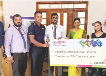 People’s Bank presents prizes to winners of ‘People’s Debit Card Wethin Gedaratama Thagi’ grand draw