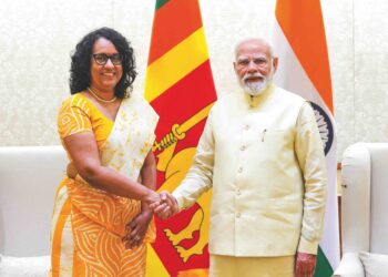 Prime Minister Dr Harini Amarasuriya meets Prime Minister of India Narendra Modi in New Delhi 