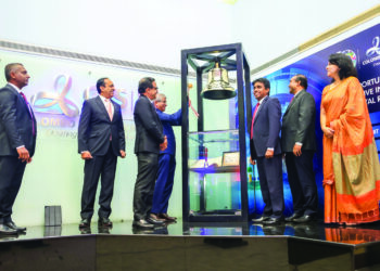 People’s Leasing rings the CSE market opening bell to commemorate its 30th Anniversary 