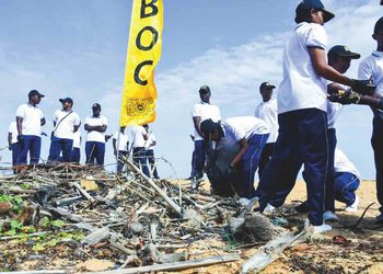 Bank of Ceylon launches beach cleanup initiative at Palangathure Beach in Negombo 